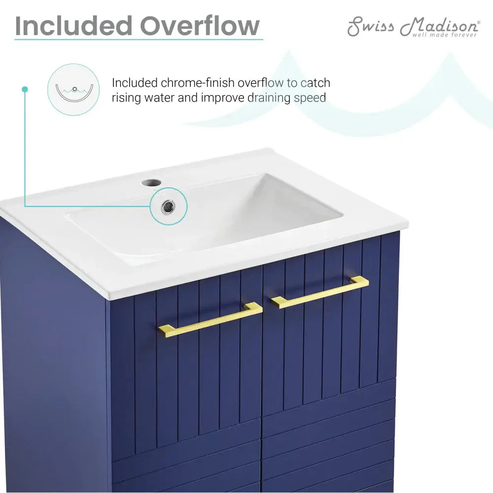 Annecy 24" Bathroom Vanity in Granger Blue