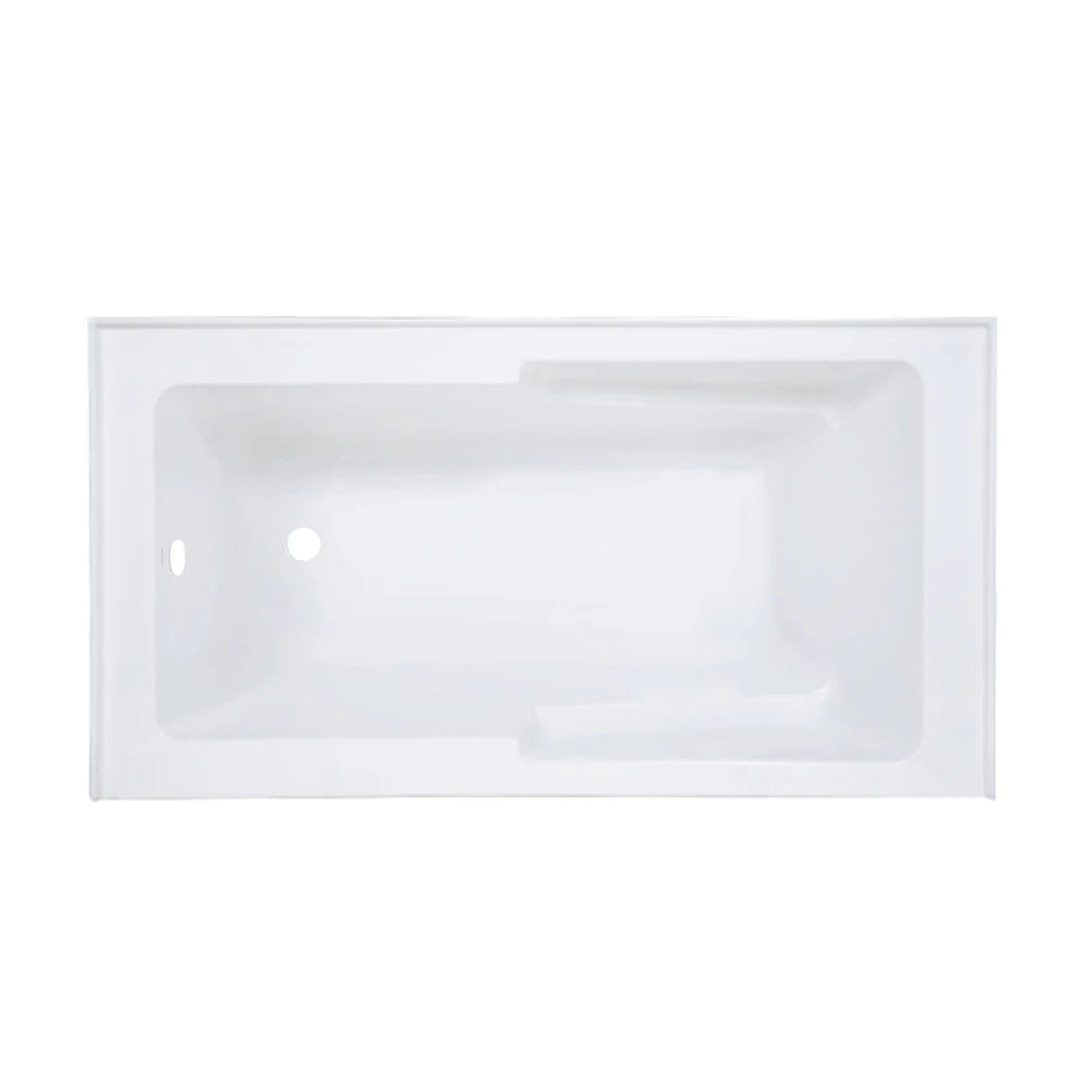 Voltaire 60" X 30" Left-Hand Drain Alcove Bathtub with Apron and Armrest