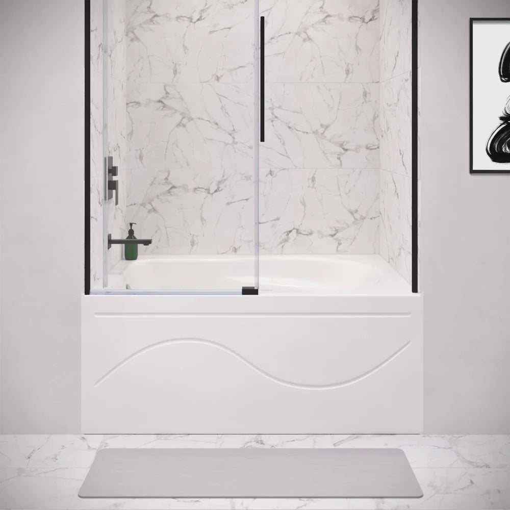 Voltaire 48 x 30" Left-Hand Drain Alcove Integrated Armrest Bathtub with Apron