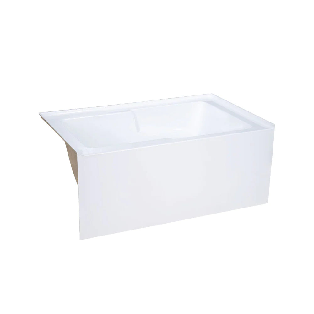 Voltaire 48 x 30" Left-Hand Drain Alcove Integrated Armrest Bathtub with Apron