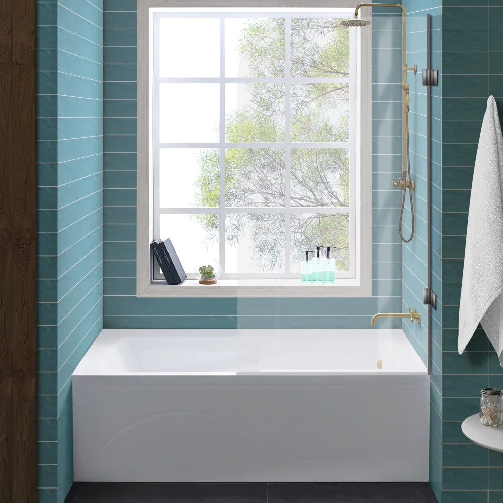 Ivy 60" X 30" Drain Alcove Bathtub with Apron