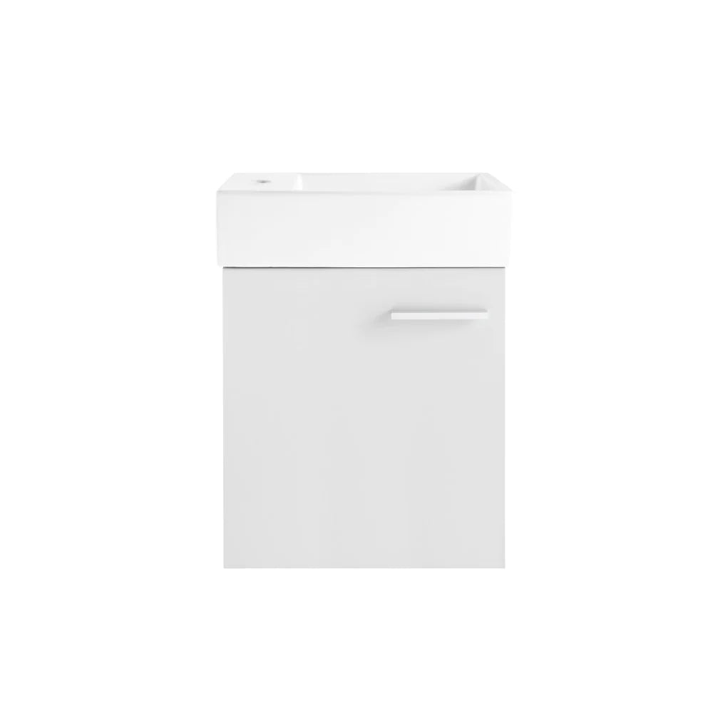 Colmer 18 Single, Brushed Grey, One Cabinet, Bathroom Vanity