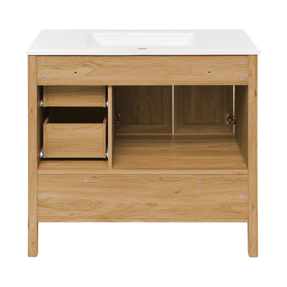 Château 36" Bathroom Vanity in Natural Oak