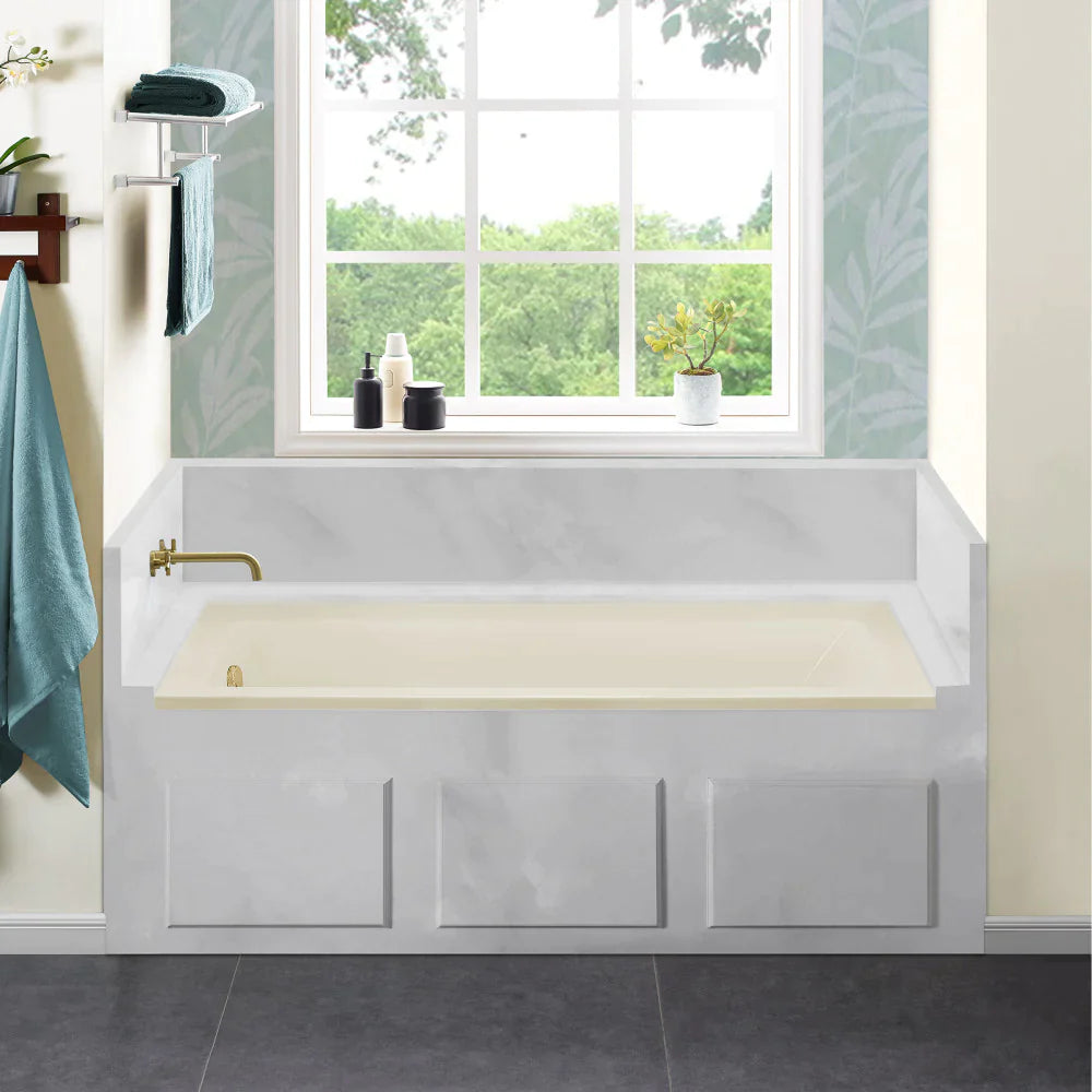 Voltaire 60" X 30" Right-Hand Drain Alcove Bathtub in Bisque