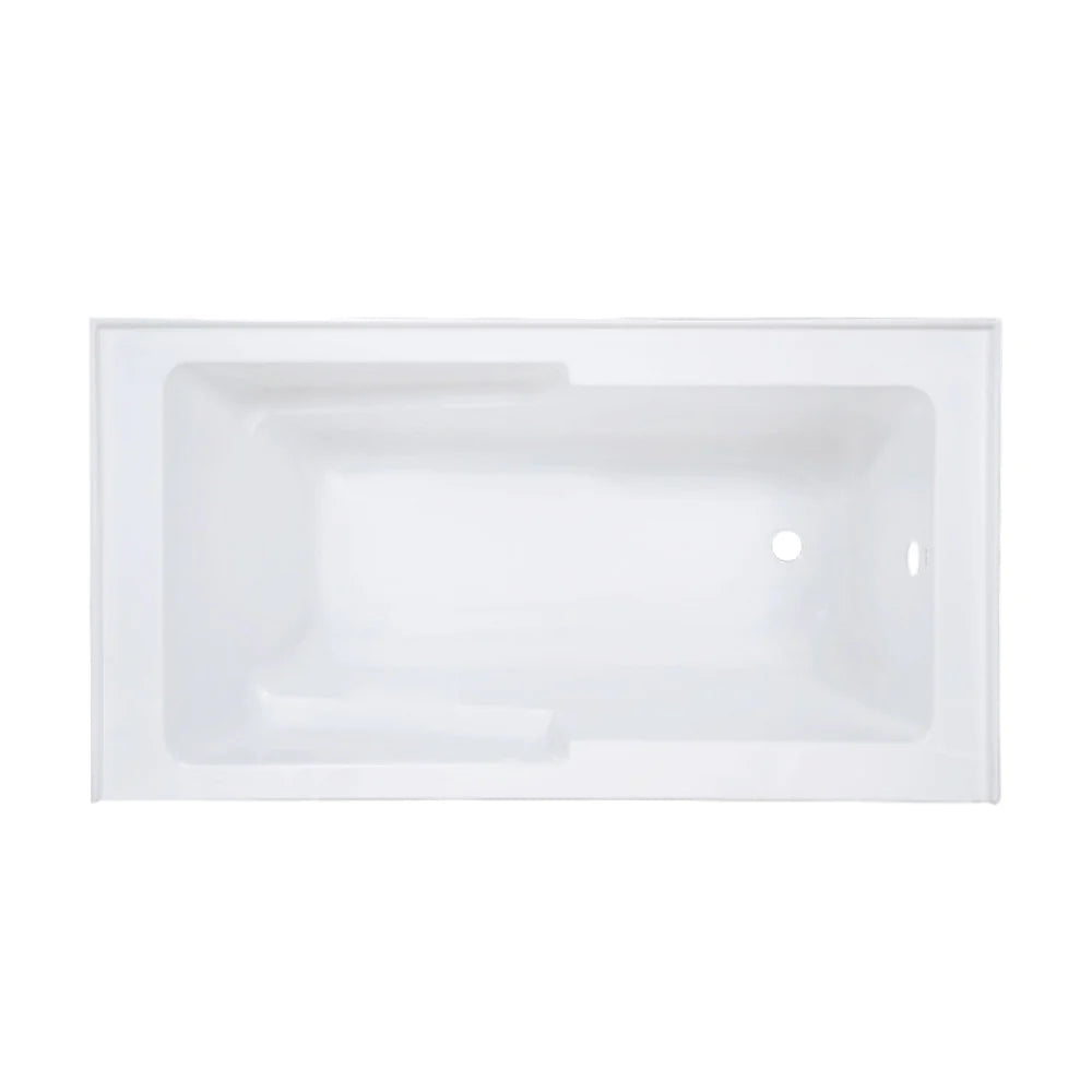 Voltaire 60" X 32" Right-Hand Drain Alcove Bathtub with Apron and Armrest