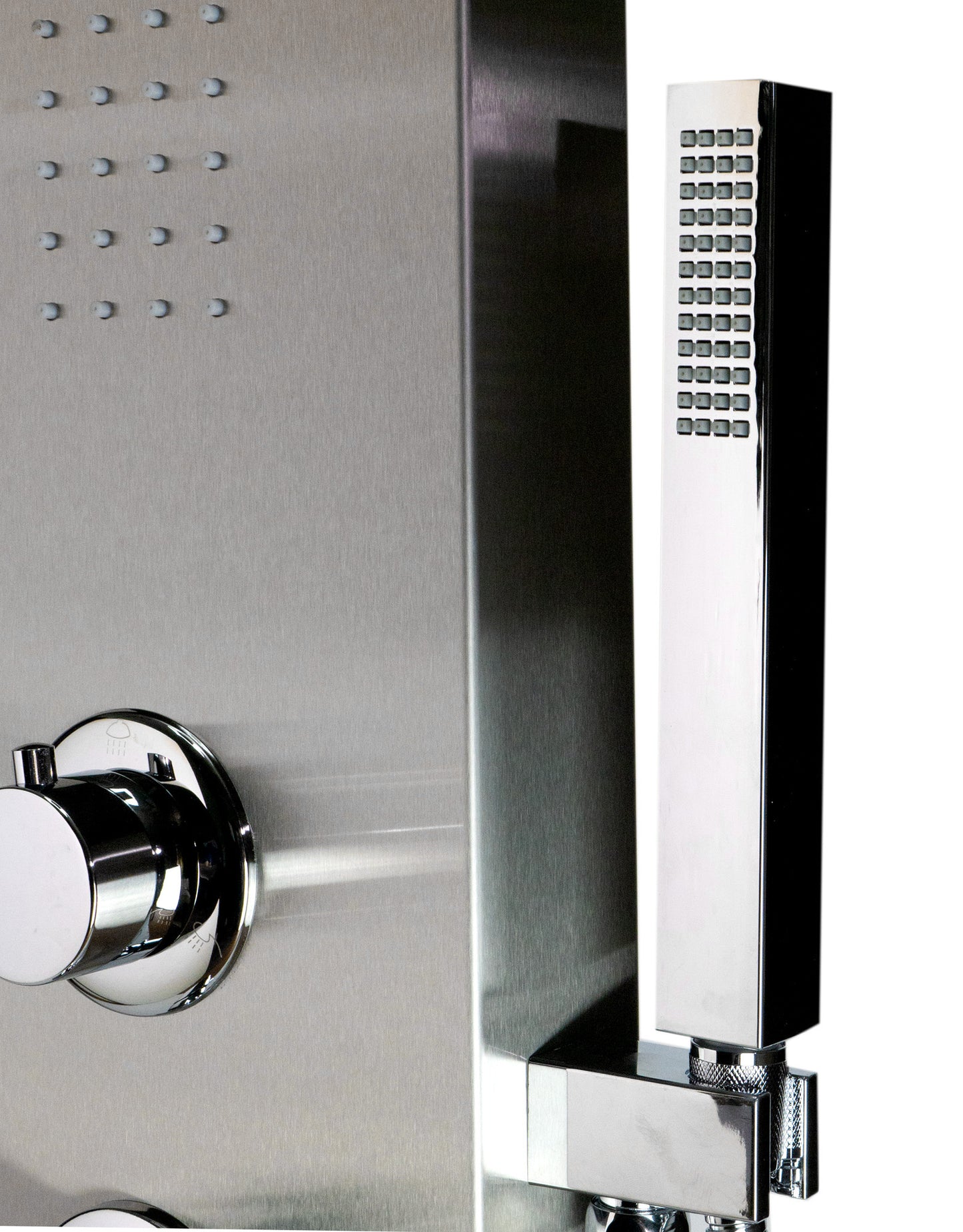 ALFI brand ABSP20 Modern Stainless Steel Shower Panel with 2 Body Sprays