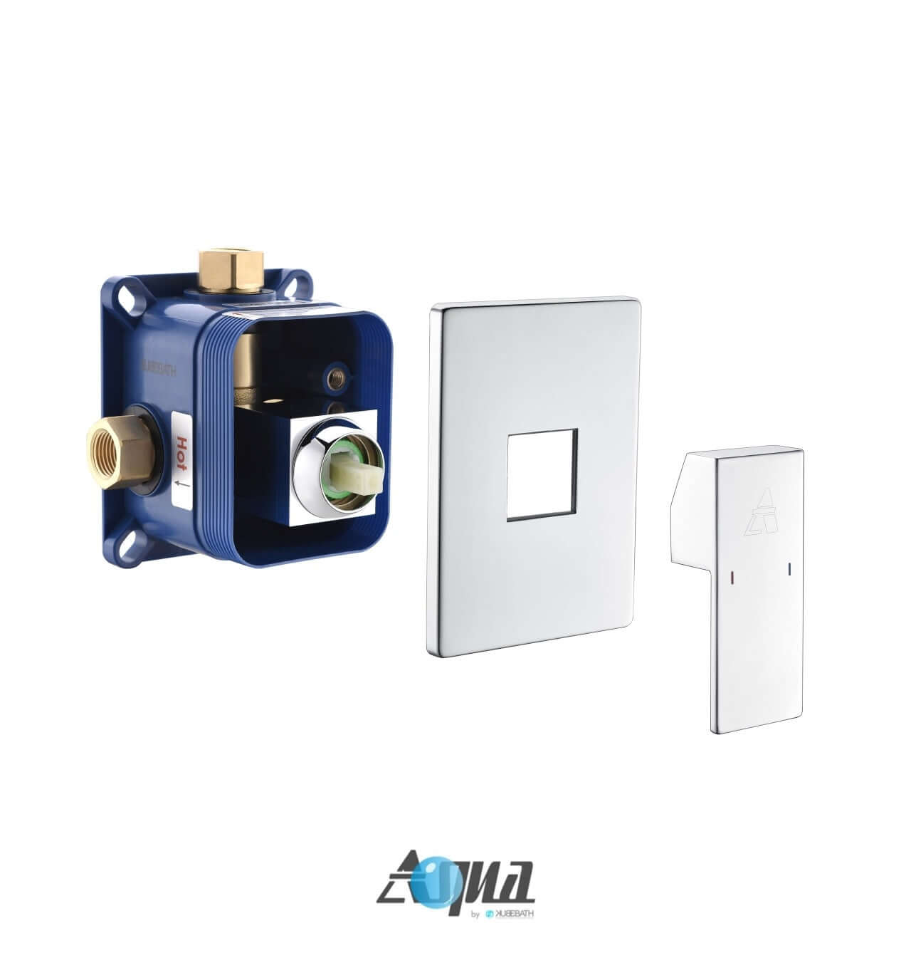 Aqua Piazza Chrome Shower Set with 12" Square Rain Shower