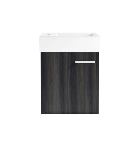 Colmer 18 Single, Brushed Grey, One Cabinet, Bathroom Vanity