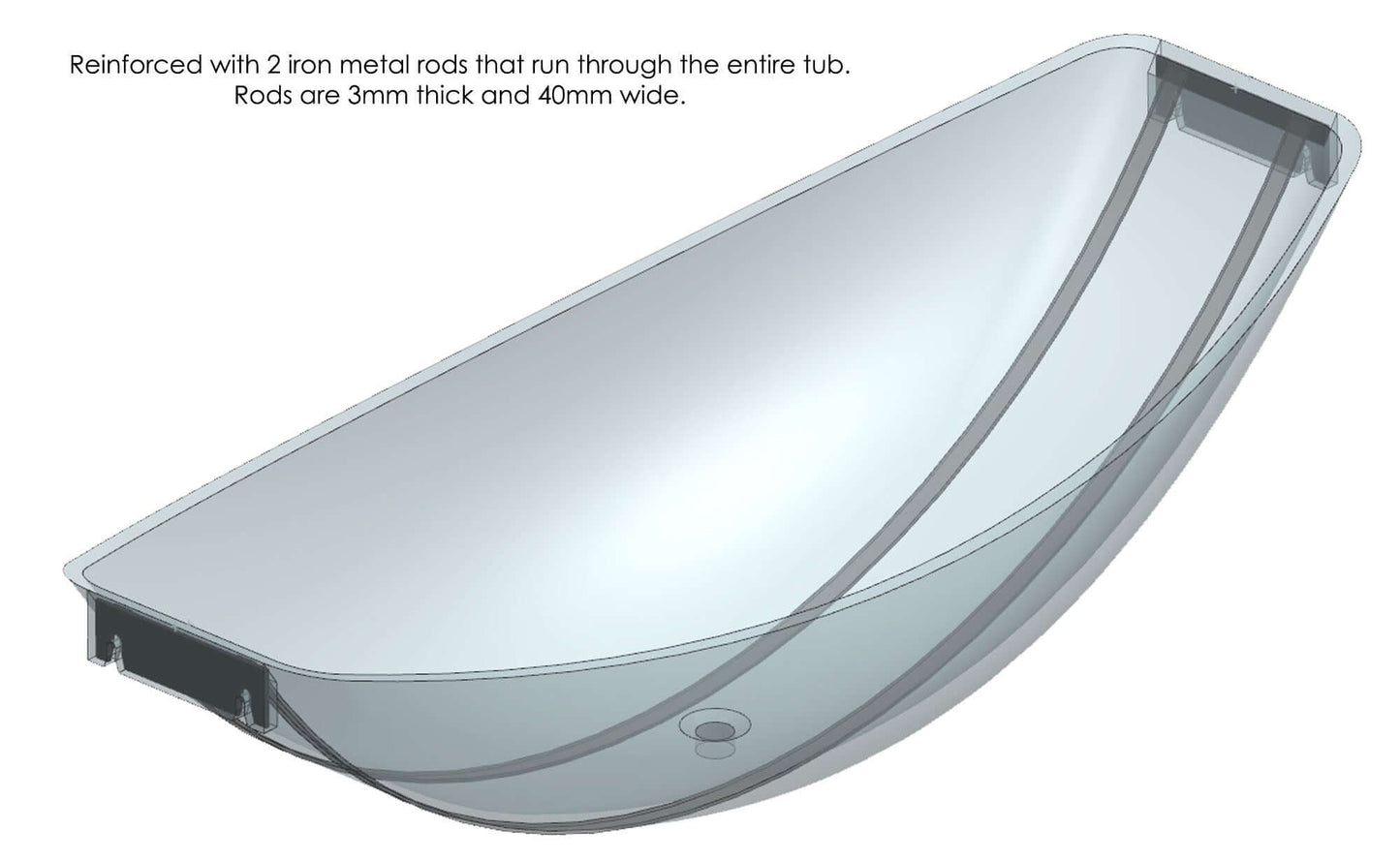 ALFI brand HammockTub1 79" Acrylic Suspended Wall Mounted Hammock Bathtub