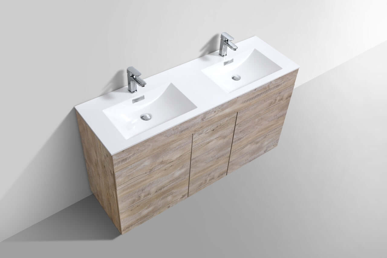 Milano 48" Single Sink Nature Wood Modern Bathroom Vanity