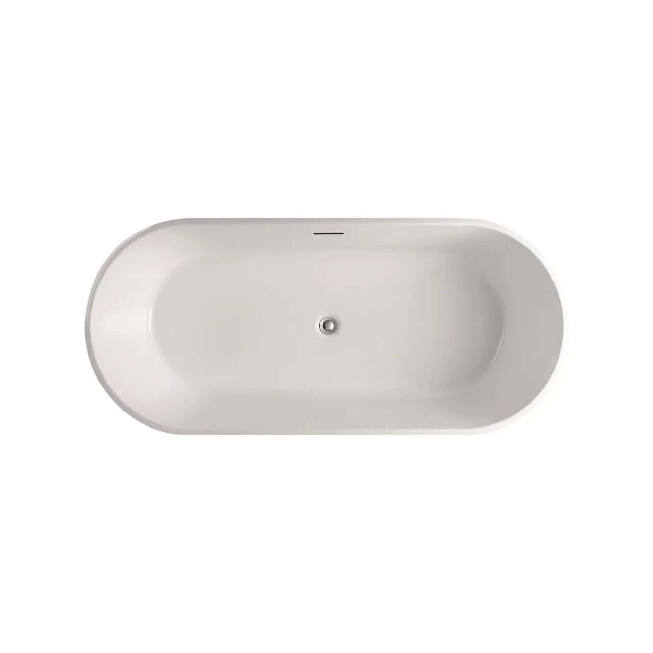 Kube Ovale 59'' White Free Standing Bathtub
