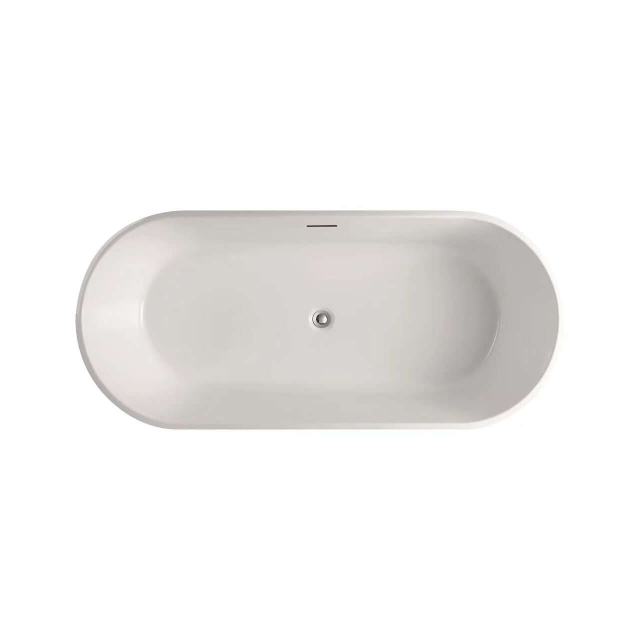 Kube Ovale 67'' White Free Standing Bathtub