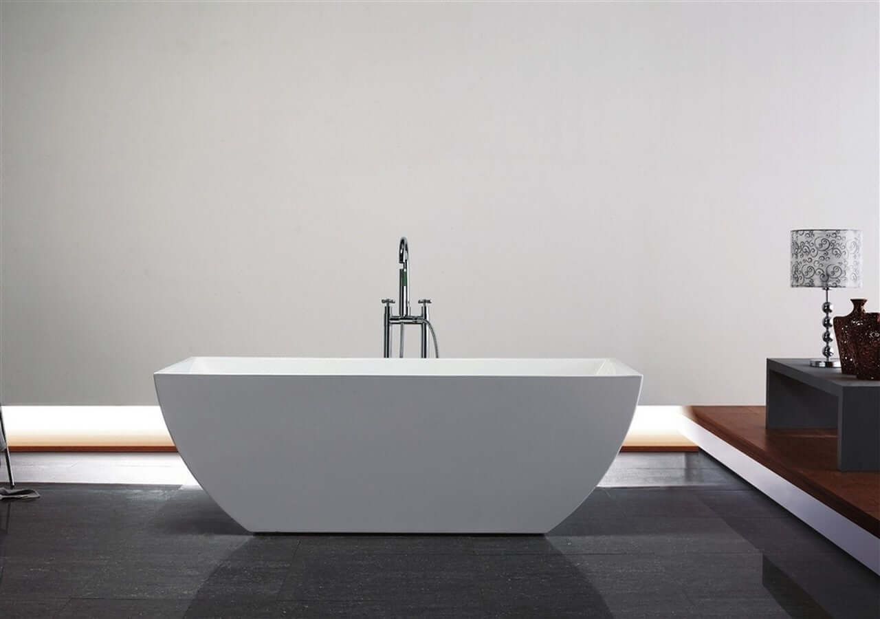 Kube Contemporanea 59'' White Free Standing Bathtub