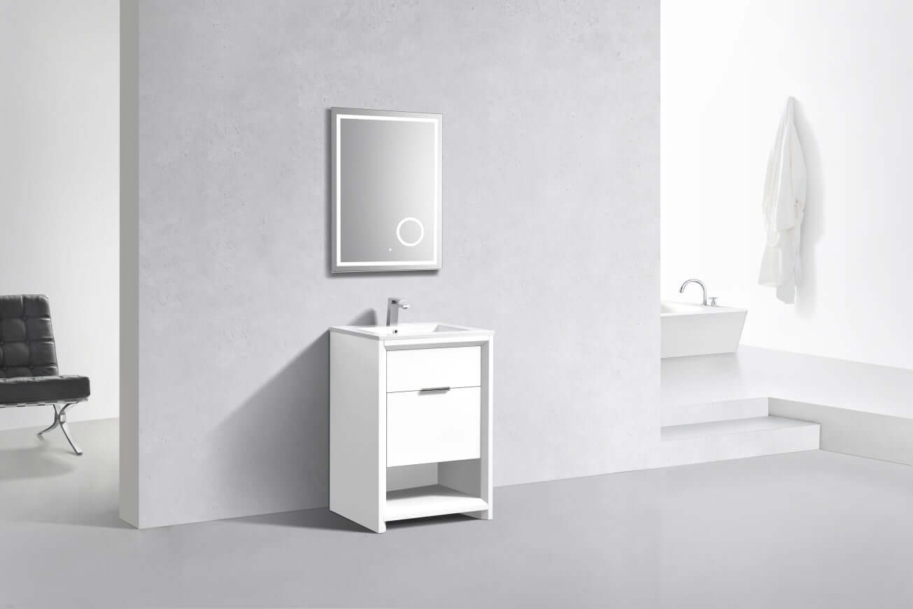 NUDO 24″ Modern bathroom Vanity in Teal Green Finish & White