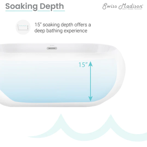 Plaisir 63" Freestanding Bathtub