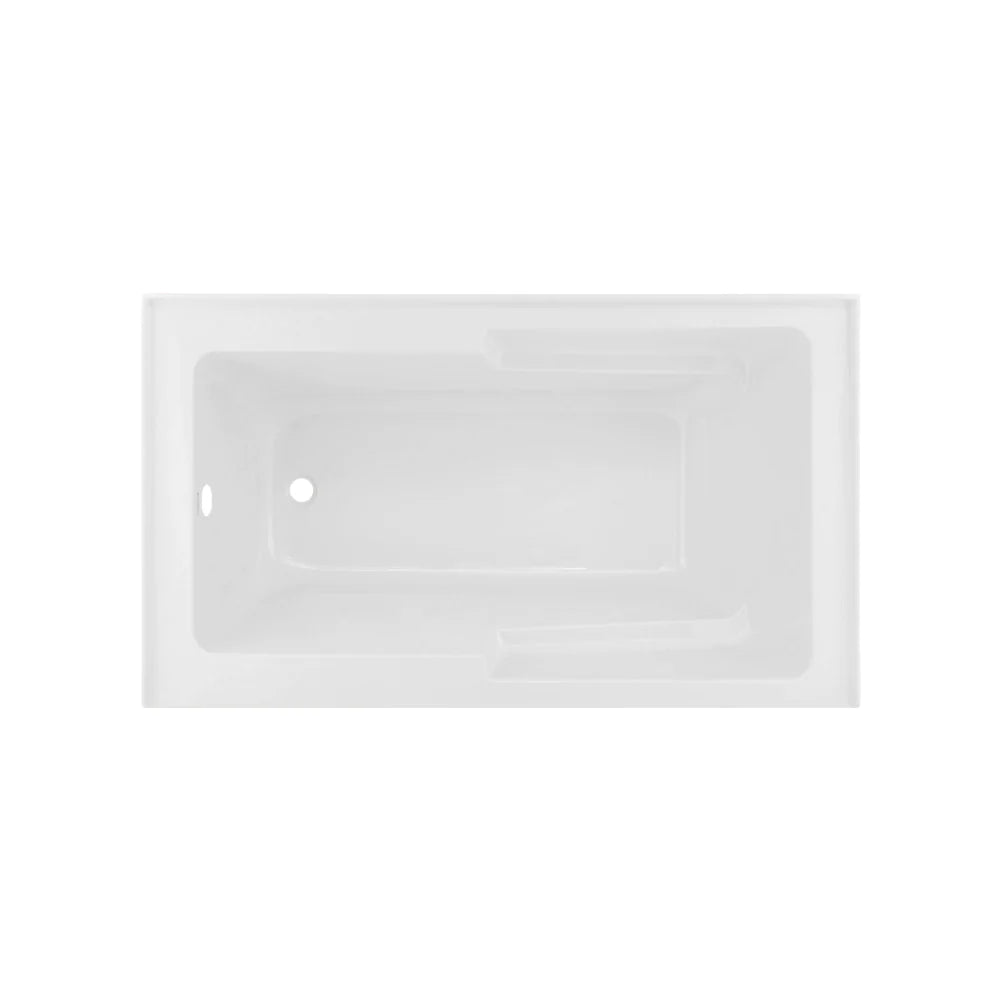 Voltaire 48 x 30" Left-Hand Drain Alcove Integrated Armrest Bathtub with Apron