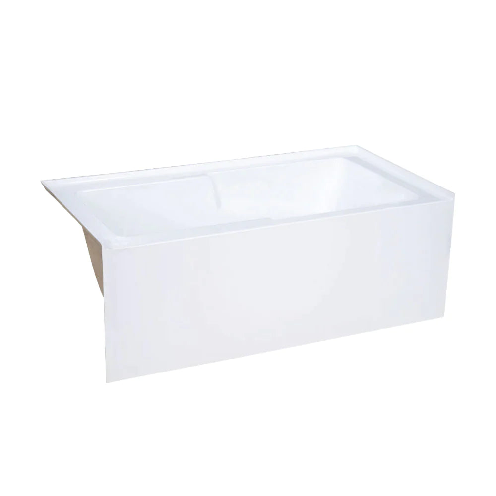 Voltaire 60" X 30" Right-Hand Drain Alcove Bathtub with Apron in Matte Black