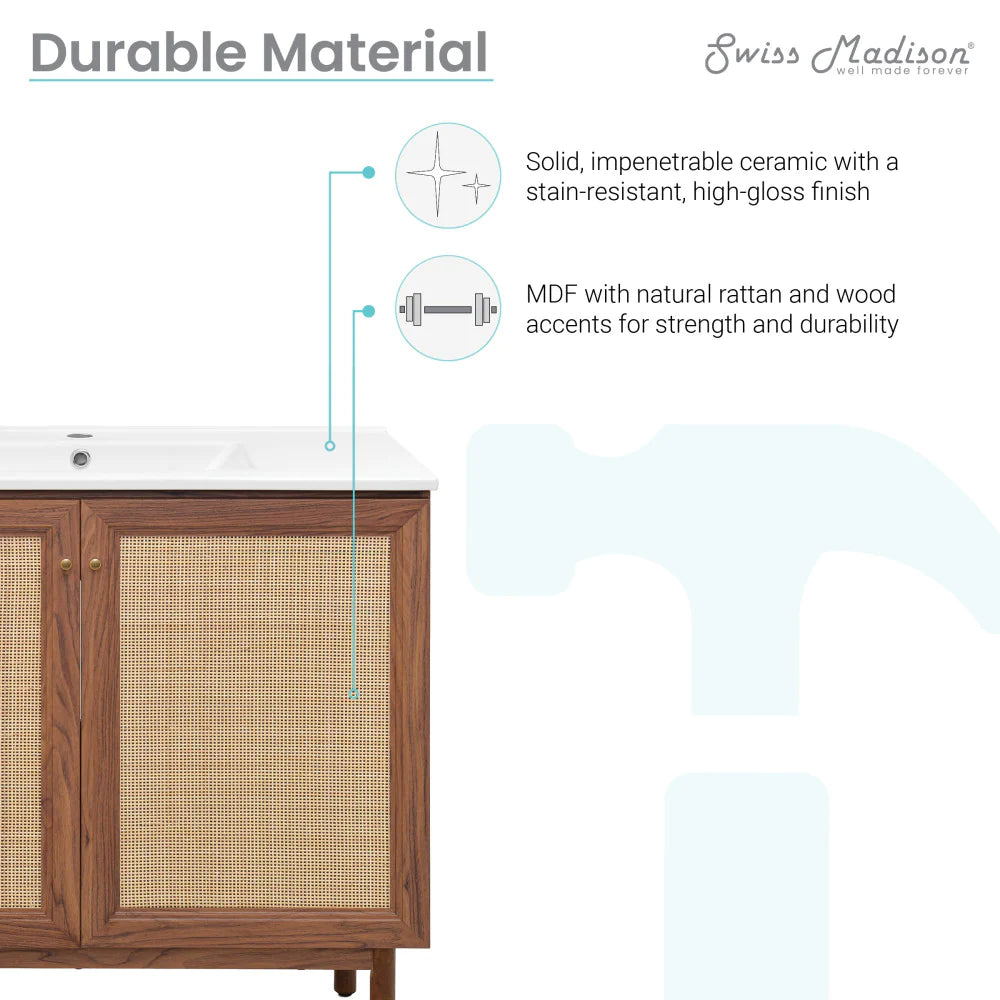 Classé 36" Bathroom Vanity in Dark Walnut