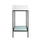 Pierre 40 Single, Freestanding, Open Shelf, Matte Black Metal Frame Bathroom Vanity