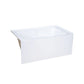 Voltaire 48 x 30" Left-Hand Drain Alcove Integrated Armrest Bathtub with Apron