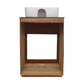 Rennes 24" Reclaimed Wood Vanity in Walnut with Slate Countertop and Single Hole Vessel Sink