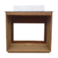 Rennes 36" Reclaimed Wood Vanity in Walnut with Slate Countertop and Single Hole Vessel Sink