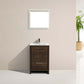 KubeBath Dolce 24″ Rose Wood Modern Bathroom Vanity with White Quartz Counter-Top