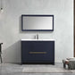 KubeBath Dolce 48″ Blue Modern Bathroom Vanity with White Quartz Counter-Top