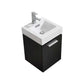 Bliss 16" Wall Mount Modern Bathroom Vanity High Gloss White I Black I Grey Oak I High Gloss Gray Oak I Walnut I Nature Wood