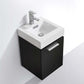 Bliss 16" Wall Mount Modern Bathroom Vanity High Gloss White I Black I Grey Oak I High Gloss Gray Oak I Walnut I Nature Wood