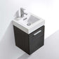 Bliss 16" Wall Mount Modern Bathroom Vanity High Gloss White I Black I Grey Oak I High Gloss Gray Oak I Walnut I Nature Wood