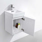Bliss 16" Wall Mount Modern Bathroom Vanity High Gloss White I Black I Grey Oak I High Gloss Gray Oak I Walnut I Nature Wood