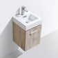 Bliss 16" Wall Mount Modern Bathroom Vanity High Gloss White I Black I Grey Oak I High Gloss Gray Oak I Walnut I Nature Wood