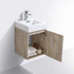 Bliss 16" Wall Mount Modern Bathroom Vanity High Gloss White I Black I Grey Oak I High Gloss Gray Oak I Walnut I Nature Wood