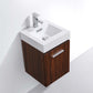 Bliss 16" Wall Mount Modern Bathroom Vanity High Gloss White I Black I Grey Oak I High Gloss Gray Oak I Walnut I Nature Wood