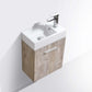 Bliss 18" Wall Mount Modern Bathroom Vanity, High Gloss White I Black I Gray Oak I Walnut I Nature Wood I Butternut