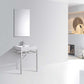 Haus 24" Stainless Steel Console w/ White Acrylic Sink - Chrome