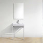 Haus 24" Stainless Steel Console w/ White Acrylic Sink - Chrome