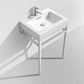 Haus 24" Stainless Steel Console w/ White Acrylic Sink - Chrome