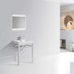 Haus 24" Stainless Steel Console w/ White Acrylic Sink - Chrome