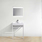 Haus 24" Stainless Steel Console w/ White Acrylic Sink - Chrome