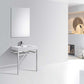 Haus 30" Stainless Steel Console w/ White Acrylic Sink - Chrome