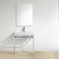Haus 30" Stainless Steel Console w/ White Acrylic Sink - Chrome