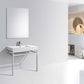 Haus 36" Stainless Steel Console w/ White Acrylic Sink - Chrome