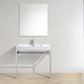 Haus 36" Stainless Steel Console w/ White Acrylic Sink - Chrome