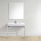 Haus 40" Stainless Steel Console w/ White Acrylic Sink - Chrome