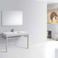 Haus 48" Stainless Steel Console w/ White Acrylic Sink - Chrome