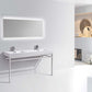 Haus 60" Single Sink Stainless Steel Console w/ White Acrylic Sink - Chrome