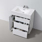 Milano 30" Nature Wood Modern Bathroom Vanity