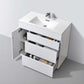 Milano 36" High Glossy White Modern Bathroom Vanity
